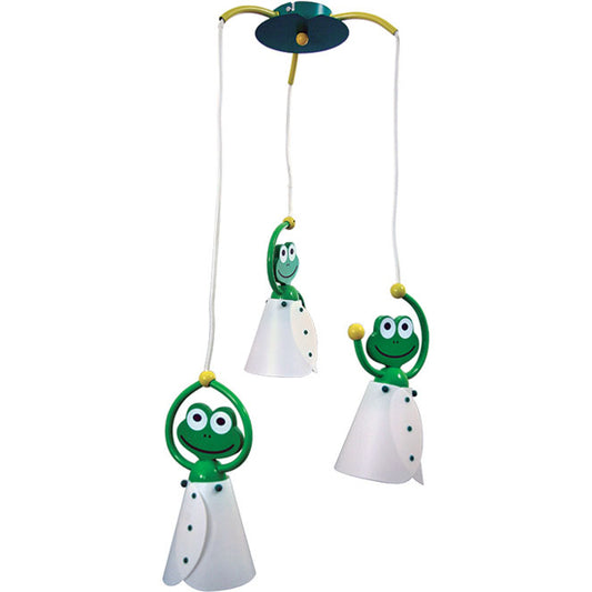 Colgante Infantil SAPO LUMIT Verde y Blanco LS3743BA para habitación de niños