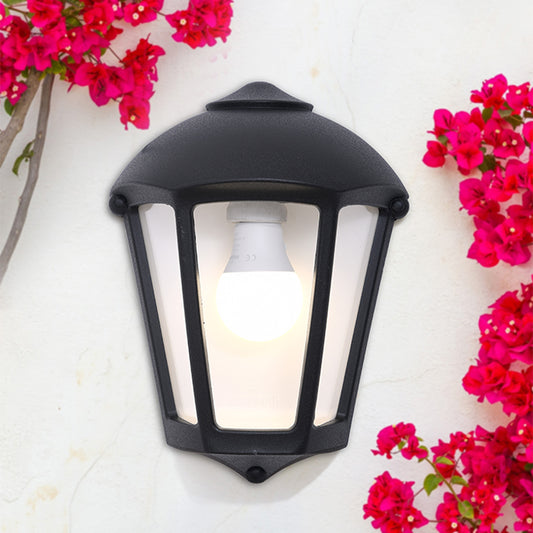 Aplique de Exterior FABIO 1xE27 IP55 29 cm Resina Negra Fumagalli - imagen 2 | Interlusa