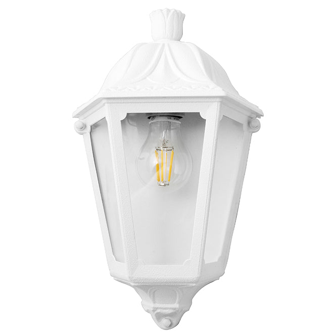 Aplique IESSE fabricado en resina color blanco para iluminación exterior
