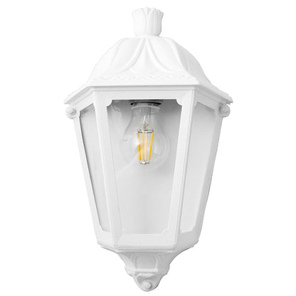 Aplique IESSE fabricado en resina color blanco para iluminación exterior