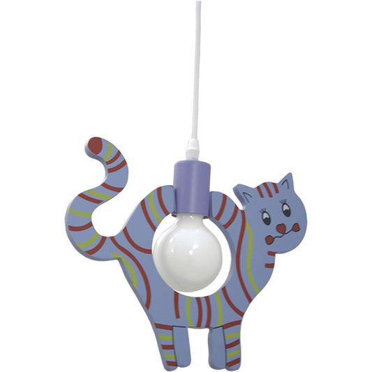 Colgante Infantil JARDIM LUMIT en madera azul, referencia MDG356