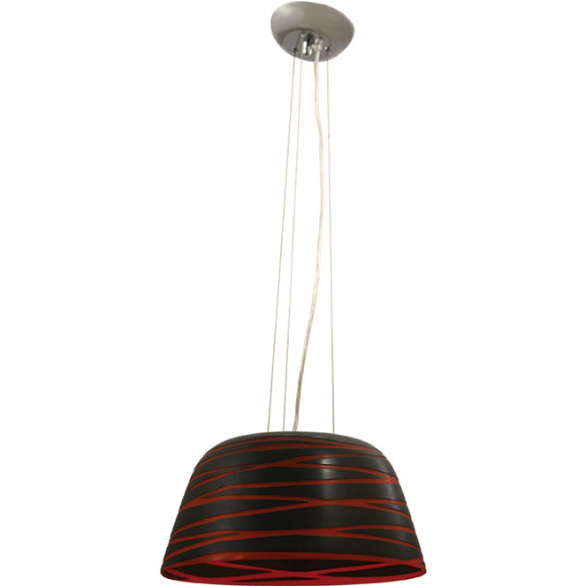 Lámpara Colgante LURDES Diseño Rojo y Negro LUMIT P60418M1