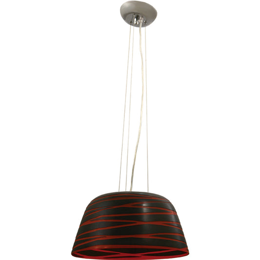 Lámpara Colgante LURDES Diseño Rojo y Negro LUMIT P60418M1