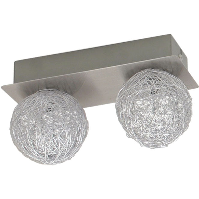 Aplique de pared PARM LUMIT, diseño níquel, referencia PARM 2L NI