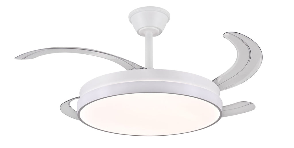 Ventilador de techo con luz LED ALTHEA-S de PB Lighting (Colección Althea-S) en color BLANCO de Ø92cm con 4 aspas y mando - Ref PB60711.

