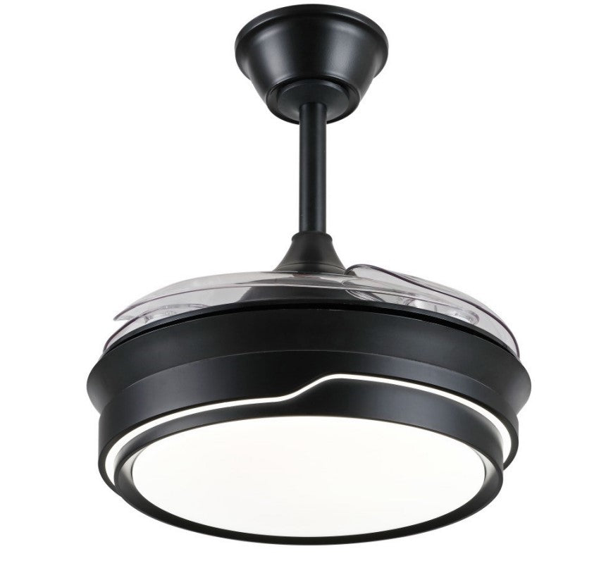 Ventilador de techo Selina-S de PB Lighting (Ø92cm) Negro, con luz LED CCT, app Fan Lamp Pro y mando - Ref PB70124.

