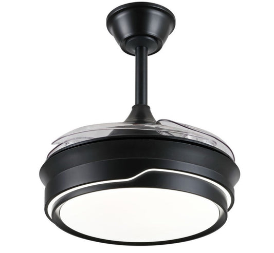Ventilador de techo Selina-S de PB Lighting (Ø92cm) Negro, con luz LED CCT, app Fan Lamp Pro y mando - Ref PB70124.

