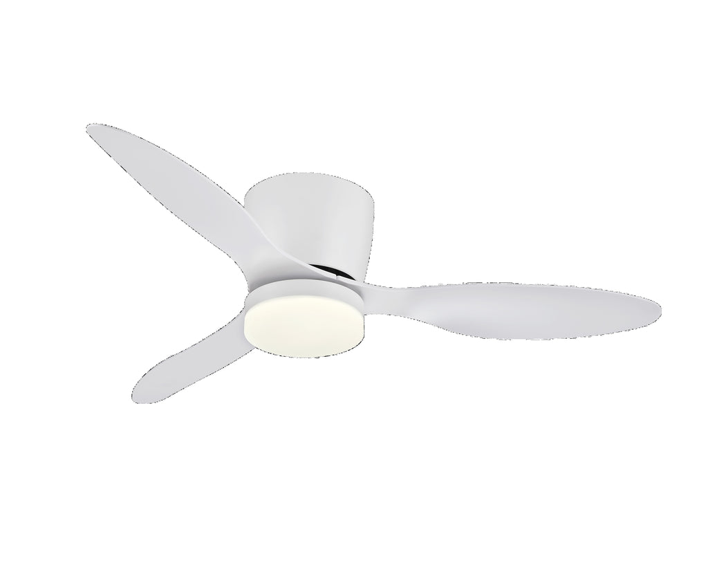 Ventilador con Luz Emily-L de Pb Lighting (Emily L) en color Blanco con 3 aspas y luz integrada - Ref PB80240.
