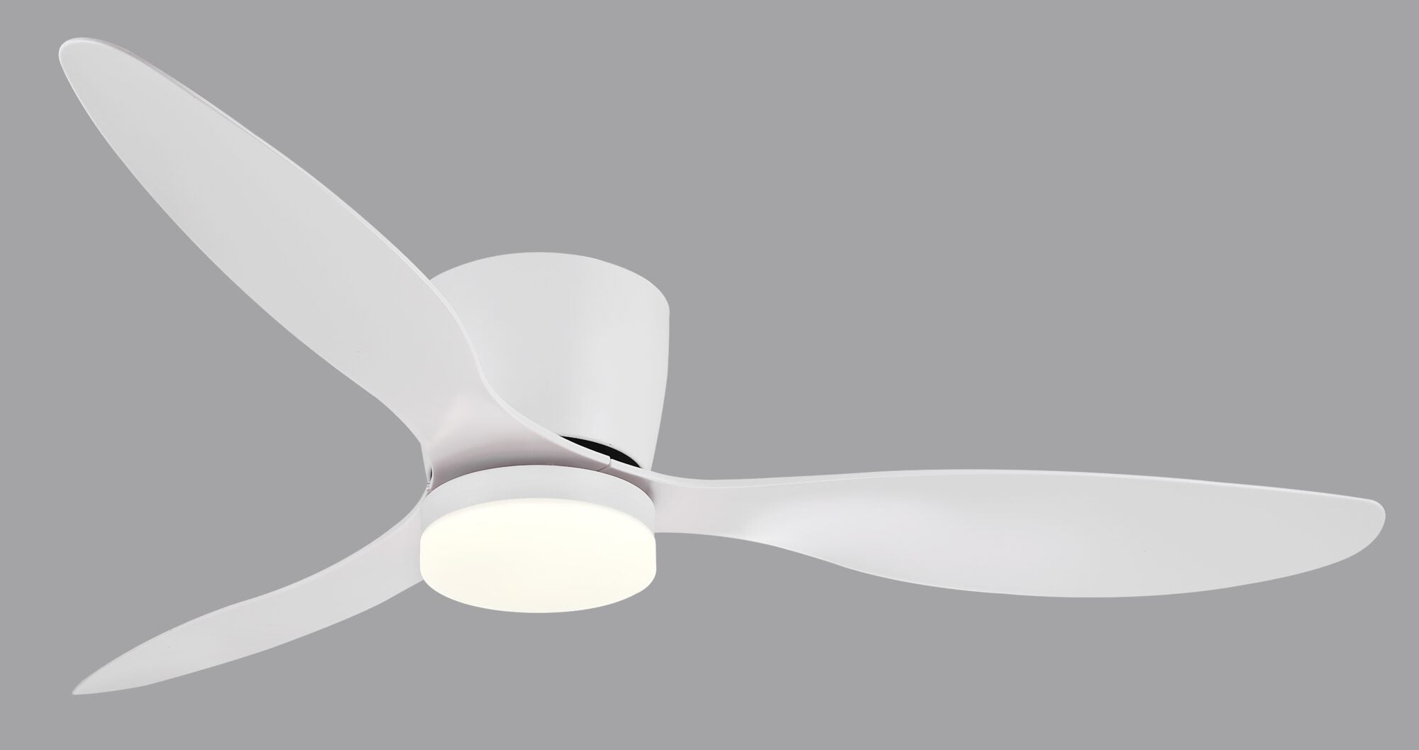 Ventilador con Luz Emily-XXL de Pb Lighting (Emily XXL) en color Blanco, tamaño grande 132cm con 3 aspas y luz CCT - Ref PB80250.

