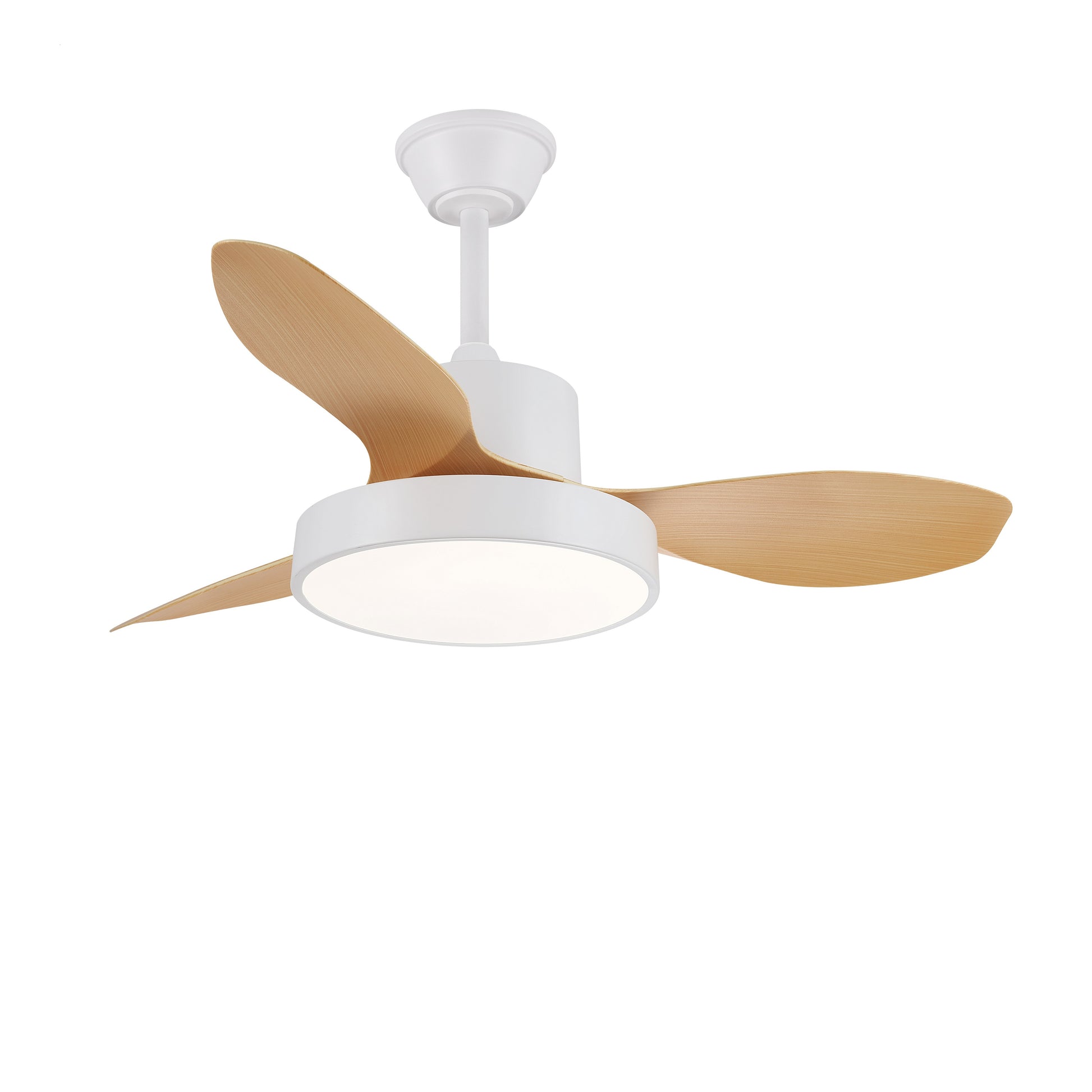 Ventilador con Luz Ginna-S de Pb Lighting (Ginna S) en color Madera, 97cm, con potente luz LED 36W CCT - Ref PB80266.
