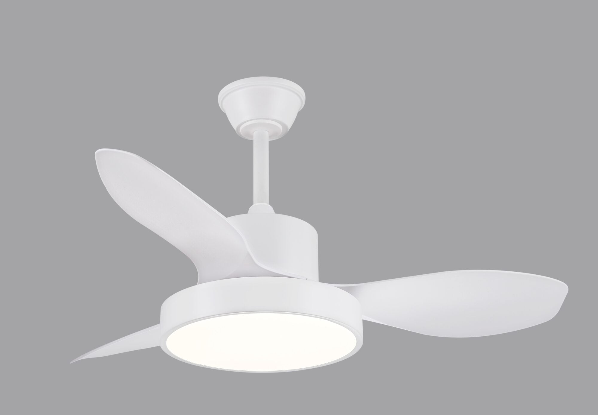 Ventilador con Luz Ginna-XL de Pb Lighting (Ginna XL) en color Blanco, 120cm, con potente luz LED 36W CCT - Ref PB80270.


