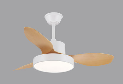 Ventilador con Luz Ginna-XL de Pb Lighting (Ginna XL) en color Madera, 120cm, con potente luz LED 36W CCT - Ref PB80276.


