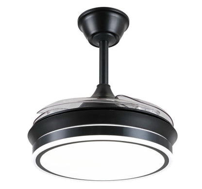 Ventilador de techo Ambra-S de PB Lighting (Ø92cm) Negro, con luz LED CCT, app Fan Lamp Pro y mando - Ref PB80514.

