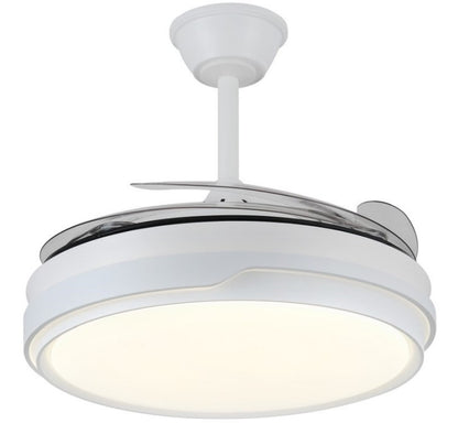 Ventilador de techo Selina-XL de PB Lighting (Ø122cm) Blanco, con luz LED CCT 8000lm, app Fan Lamp Pro y mando - Ref PB90221.

