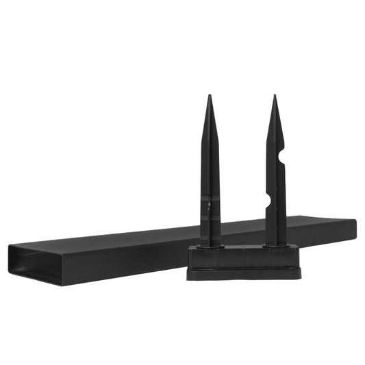 Columna para farola fabricada en metal color negro