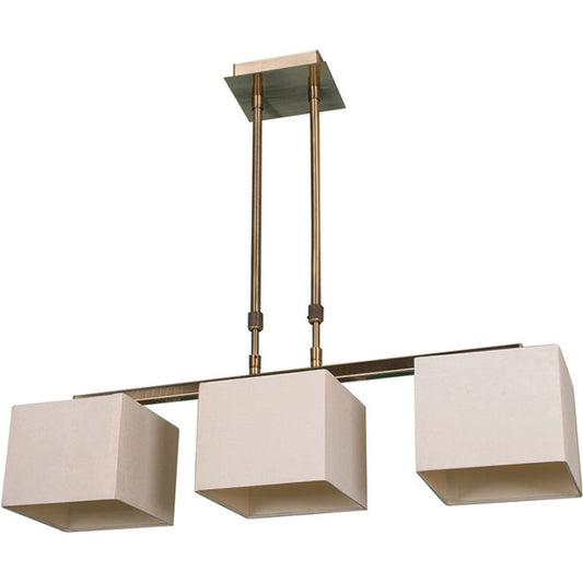 Lámpara de techo ROSI LUMIT en beis y cuero, modelo SC-887P3 OX BEJE