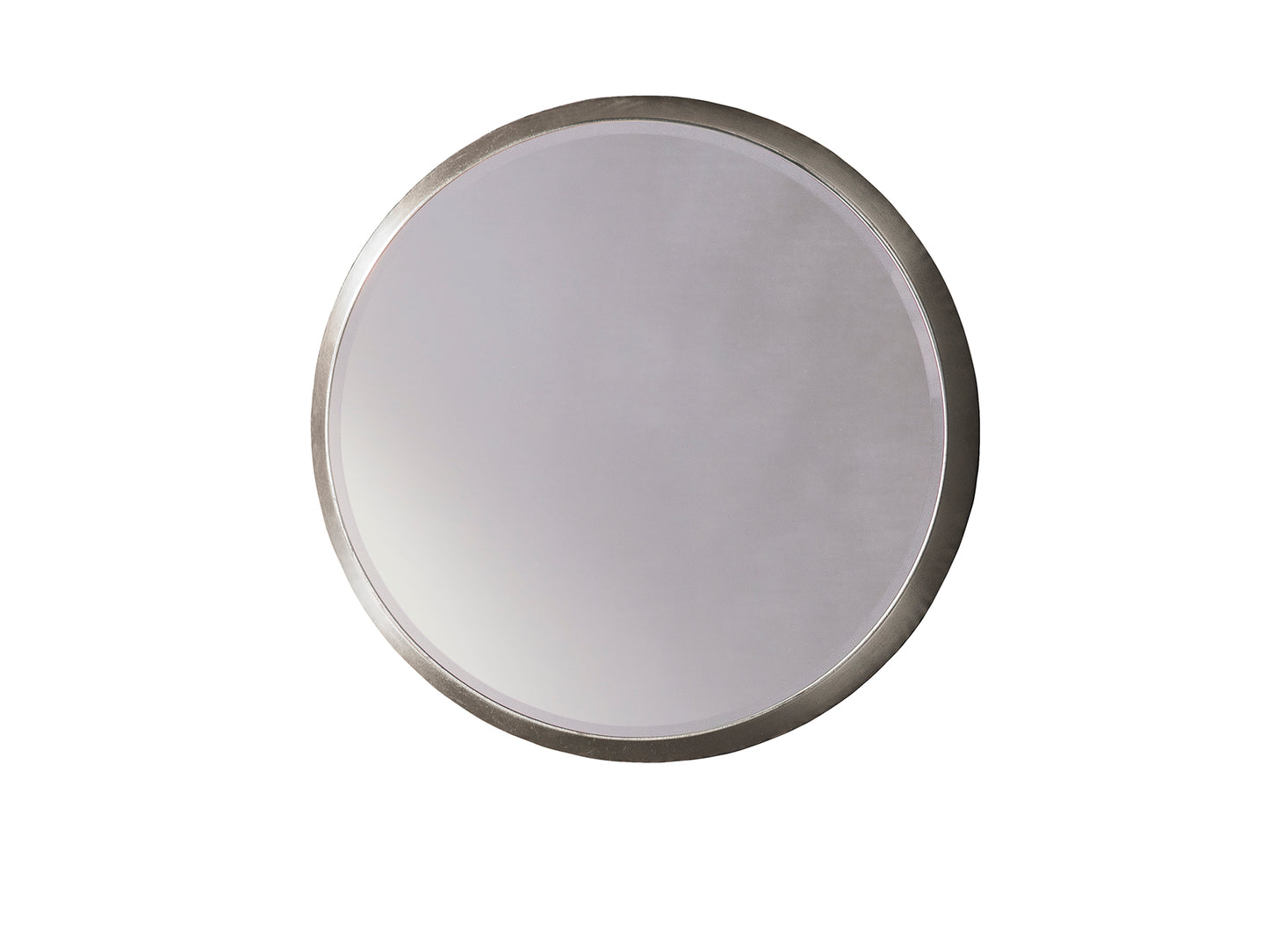 Espejo redondo Aries Pan de Plata de Schuller, estilo clásico renovado. Fabricado en cristal y DM con acabado plateado y detalles glam. Ideal para decoración.