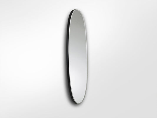 Espejo ovalado negro Aries 136x36 cm para recibidor o salón - Diseño moderno y minimalista de Schuller con marco de DM y cristal.