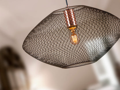 Lámpara colgante Melany de cobre negro para comedor o salón, estilo industrial moderno de Schuller.