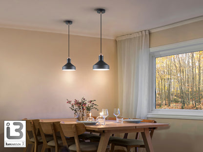 Lámpara de techo Irias negro-cobre de metal para interior, diseño moderno y minimalista de Schuller | 12537