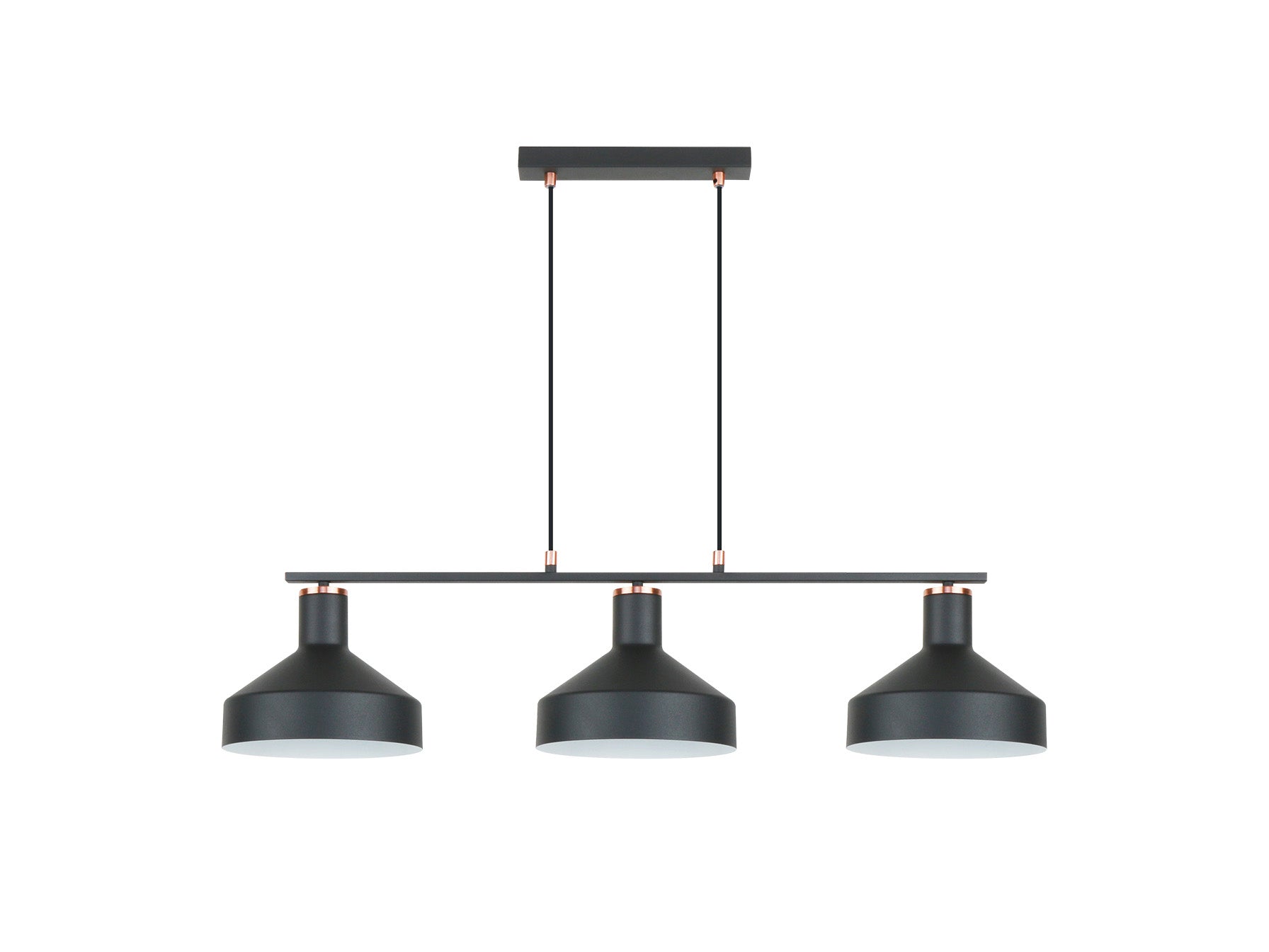 Lámpara de techo I3-IRIAS negro cobre de Schuller en salón moderno - Regulable, metal y diseño industrial (12555)