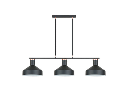 Lámpara de techo I3-IRIAS negro cobre de Schuller en salón moderno - Regulable, metal y diseño industrial (12555)