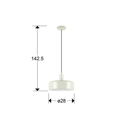Medidas de Lámpara colgante Alessia gris perla mate de metal para comedor y salón - Schuller 12567 - Diseño moderno y nórdico, regulable en altura, con casquillo E27.