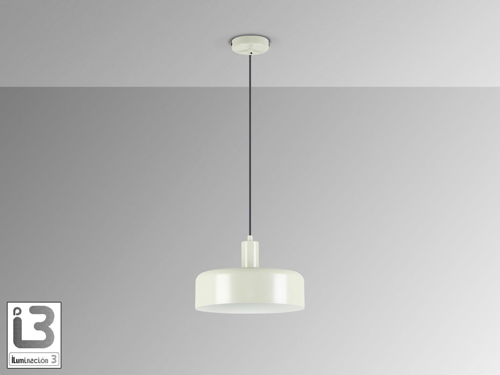 Lámpara colgante Alessia gris perla mate de metal para comedor o salón, estilo moderno y nórdico, regulable en altura, de Schuller (12567)