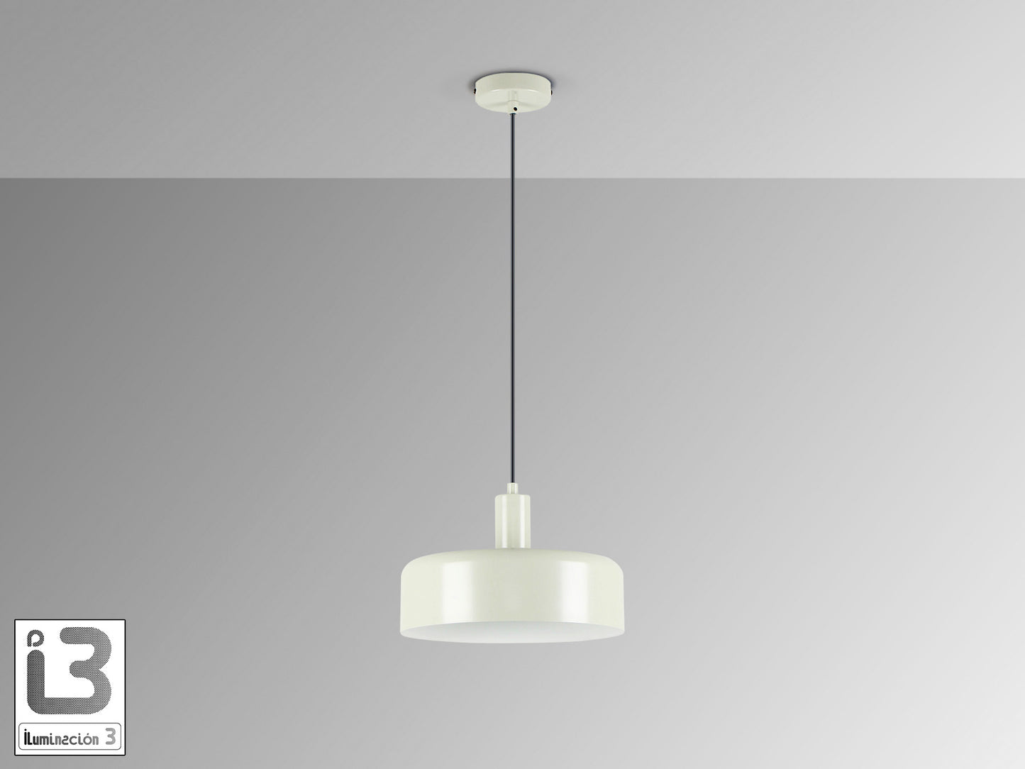 Lámpara colgante Alessia gris perla mate de metal para comedor o salón, estilo moderno y nórdico, regulable en altura, de Schuller (12567)