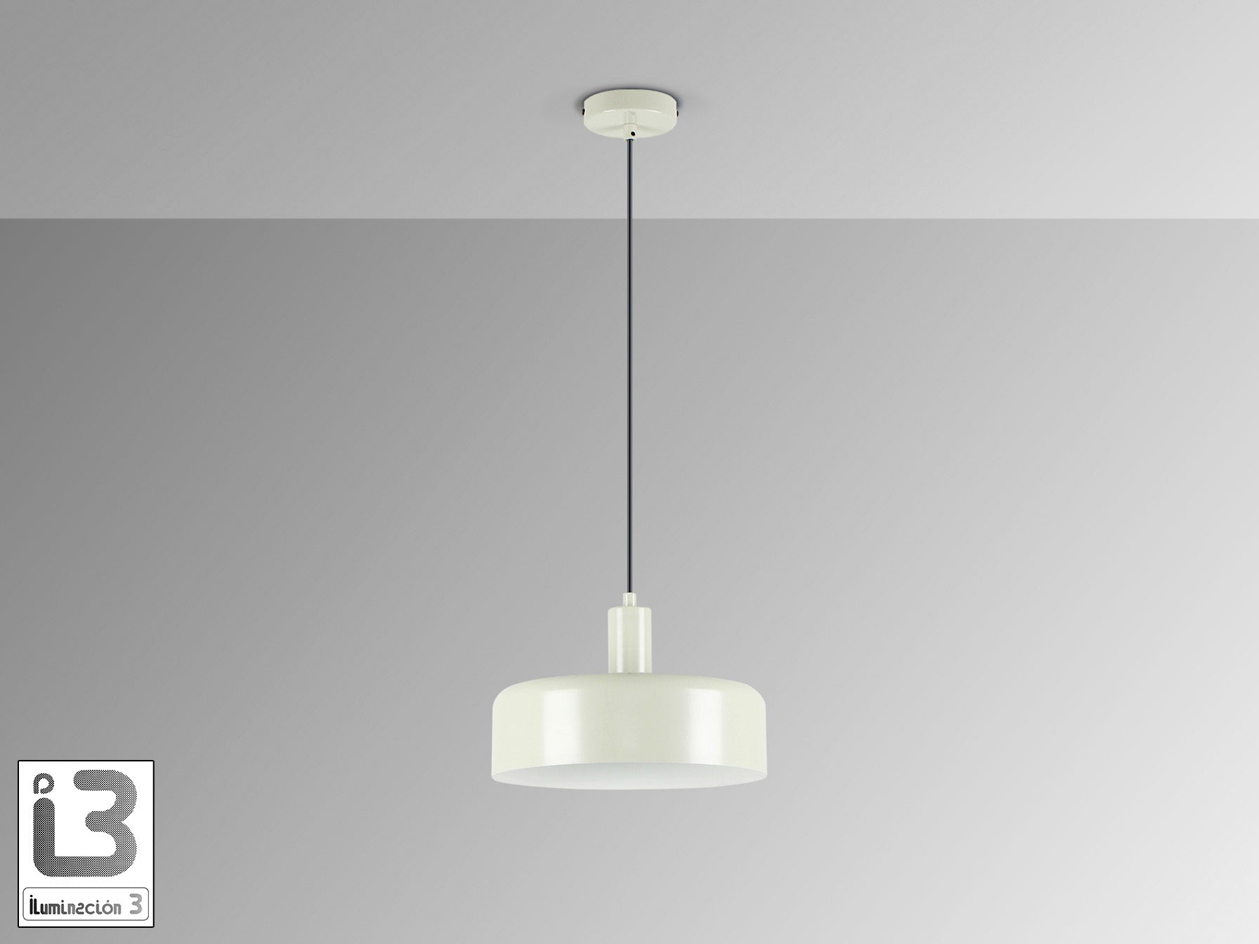 Lámpara colgante Alessia gris perla mate de metal para comedor o salón, estilo moderno y nórdico, regulable en altura, de Schuller (12567)