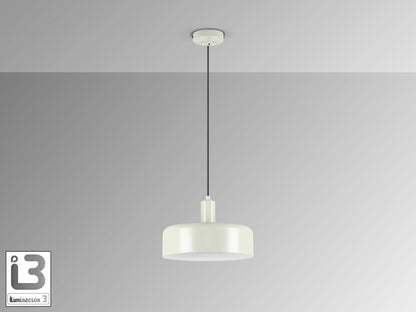 Lámpara colgante Alessia gris perla mate de metal para comedor o salón, estilo moderno y nórdico, regulable en altura, de Schuller (12567)