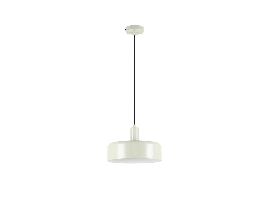 Lámpara colgante Alessia gris perla mate de metal para comedor y salón, estilo moderno y nórdico. Regulable en altura, ideal con bombilla E27. Producto de Schuller (12567).