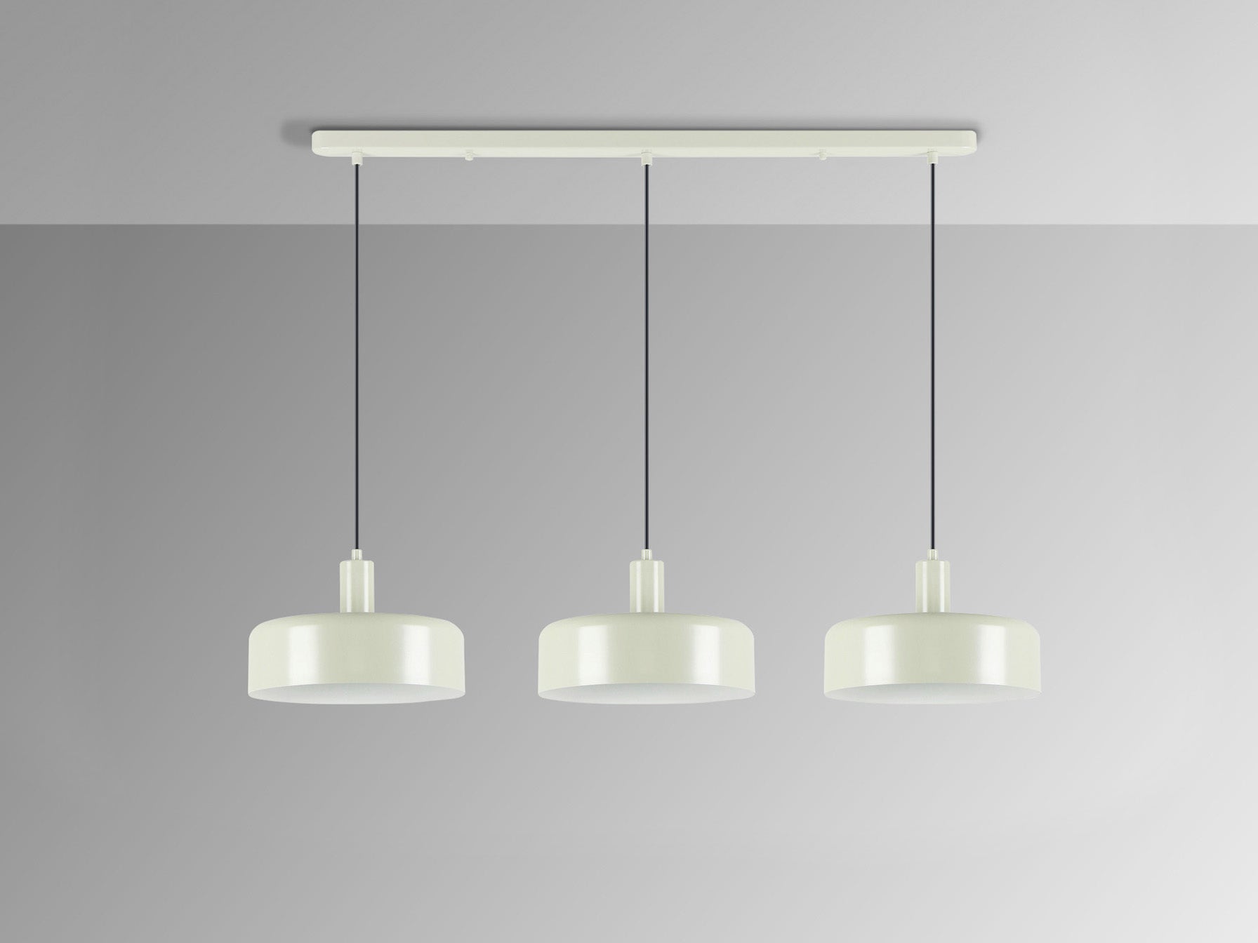 Lámpara de techo Alessia 3 luces gris perla mate para comedor o salón, de metal y diseño moderno, regulable en altura. Schuller (12578)