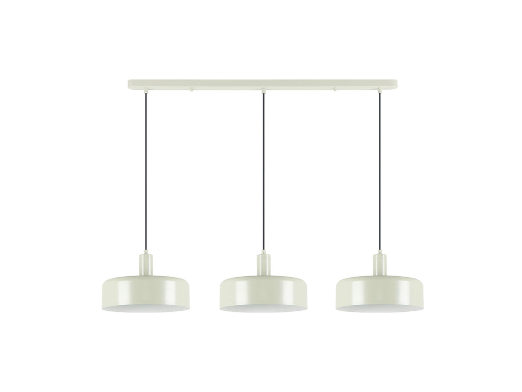 Lámpara de techo Alessia 3 luces gris perla mate para comedor o salón, moderna y regulable en altura, de metal, marca Schuller (modelo 12578).
