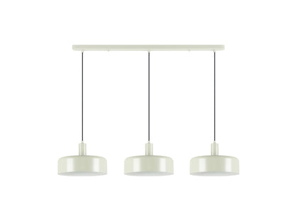 Lámpara de techo Alessia 3 luces gris perla mate para comedor o salón, moderna y regulable en altura, de metal, marca Schuller (modelo 12578).