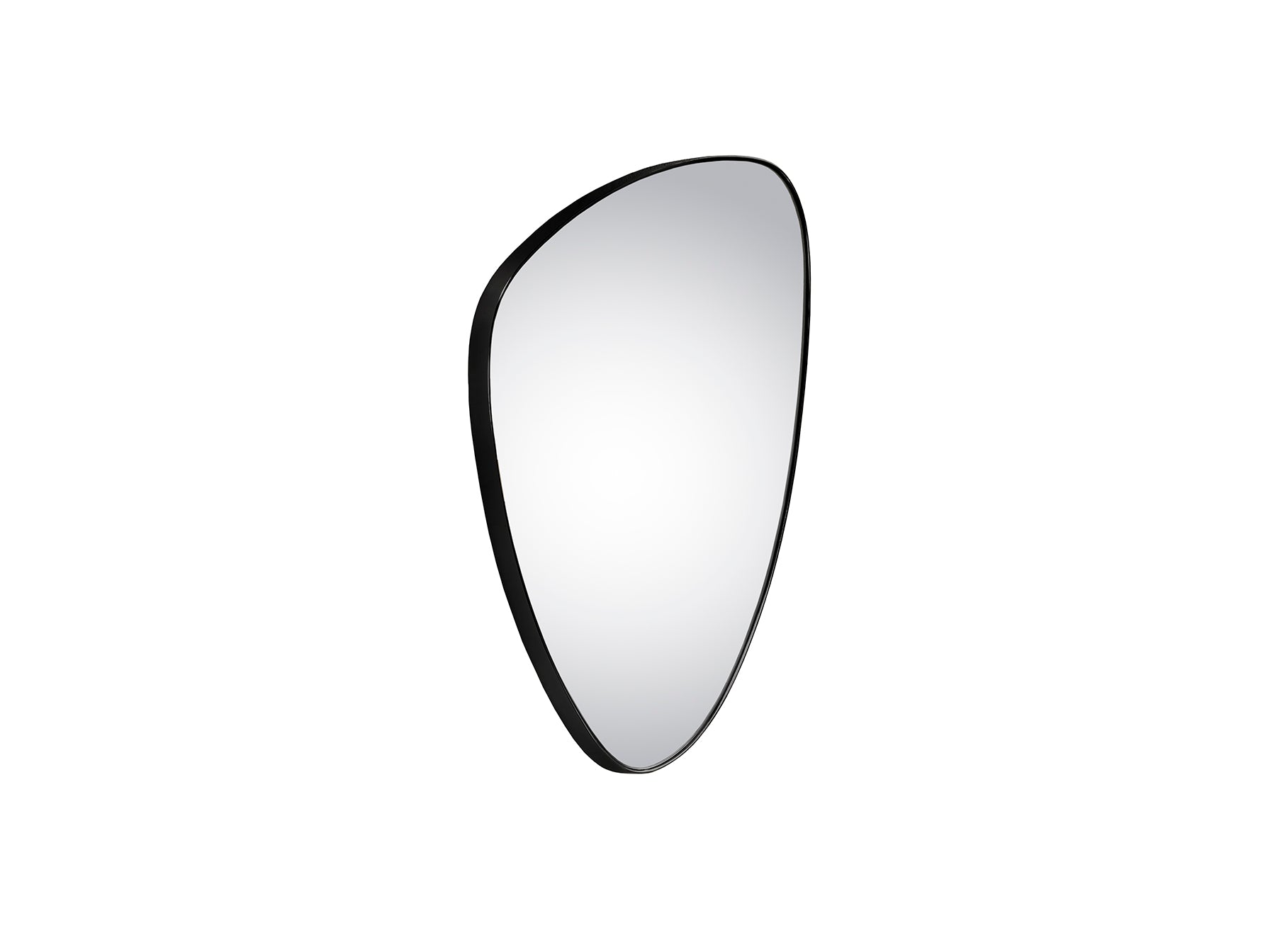 Espejo Orio triangular negro mate Schuller - Diseño minimalista moderno para dormitorio o salón.