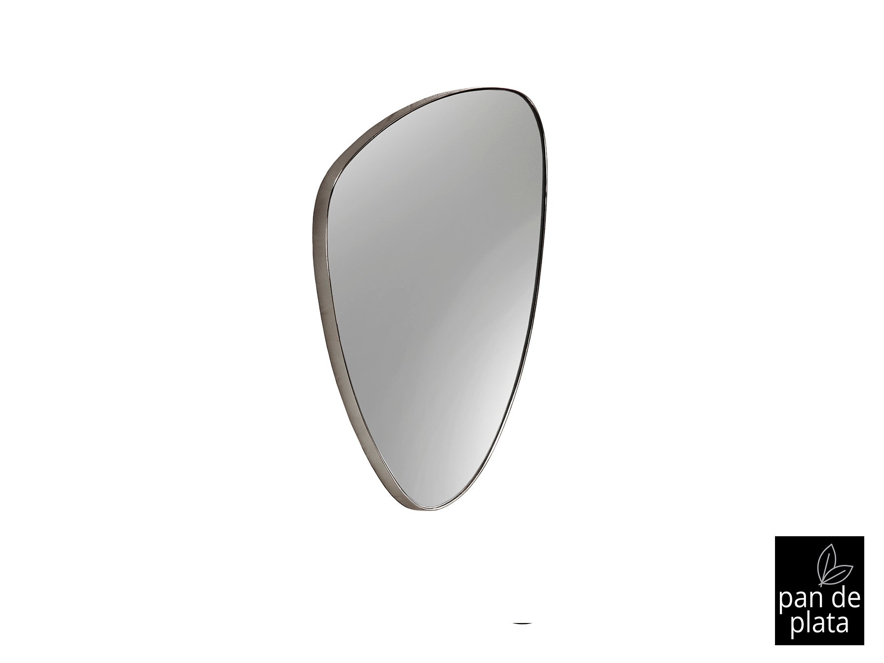 Espejo Orio Triangular Pan de Plata Schuller 84x55cm - Diseño Moderno y Glamour para Salón y Recibidor (127370)