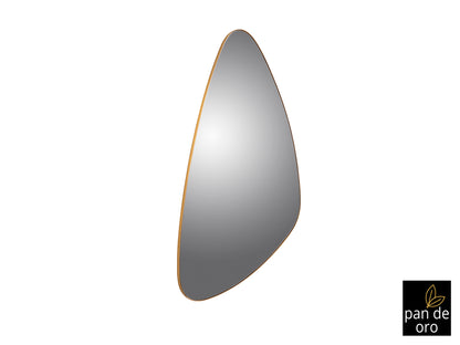 Espejo Orio Triangular Pan de Oro Schuller 127646 - Espejo de pared decorativo de lujo estilo Art Decó para dormitorio, recibidor o salón.