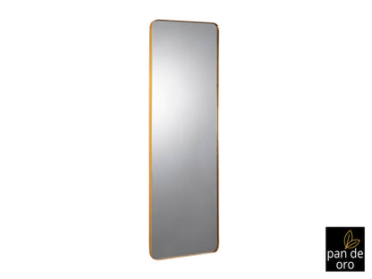 Espejo rectangular Orio 65x180cm con marco dorado, estilo Art Déco y Clásico, ideal para recibidor o salón. Decoración de lujo Schuller (127752).