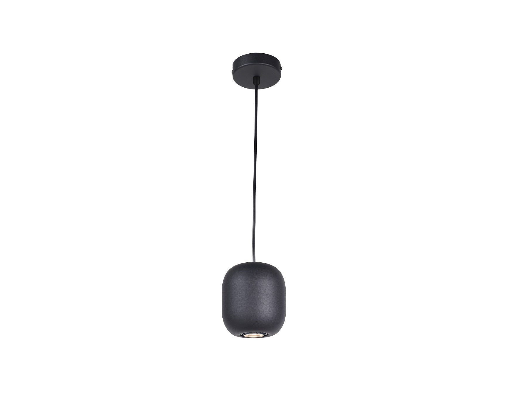 Lámpara colgante Nimes negra mate de metal para cocina, comedor o salón, estilo industrial y moderno, con casquillo GU10, regulable, de Schuller | Modelo 12856