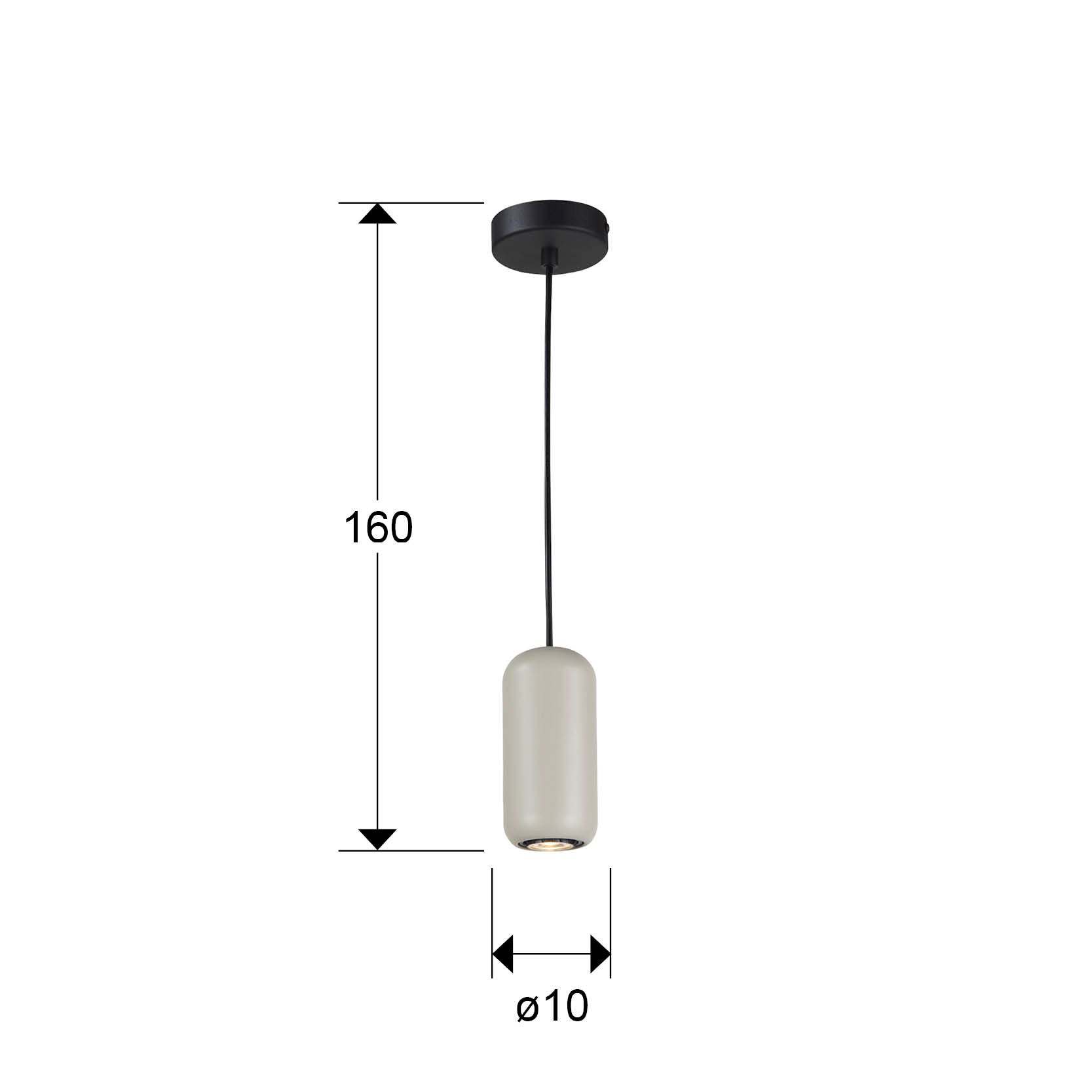 Medidas de Lámpara colgante Nimes negro y gris de metal para comedor o salón de estilo industrial y minimalista. Iluminación Schuller, modelo 12944.