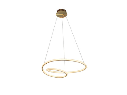 Lámpara de techo Tube oro brillo LED para comedor y salón, diseño moderno de metal dorado | Schuller 138611
