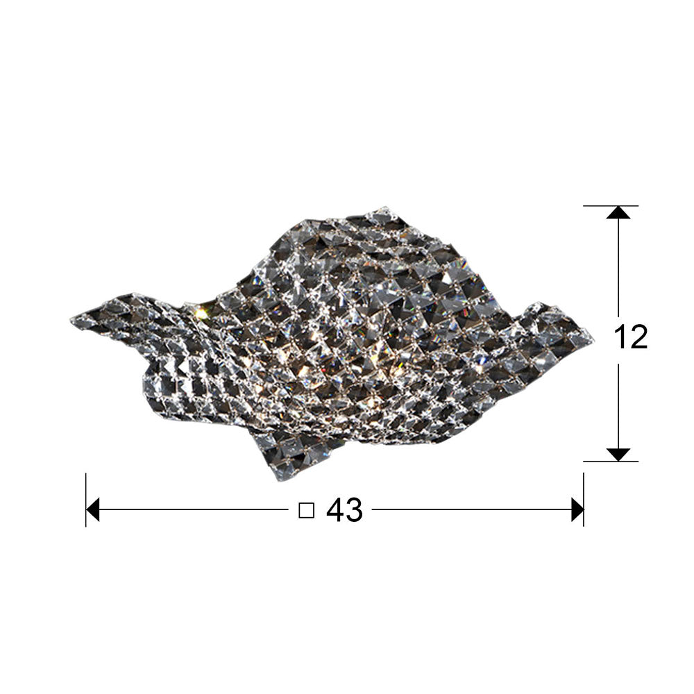 Medidas de Plafón 4 Luces Satén Cromo Schuller - Iluminación Moderna Salón