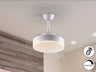 Ventilador de techo Vento Mini blanco mate Schuller con aspas retráctiles, luz LED regulable y motor DC silencioso de 40cm | 169228