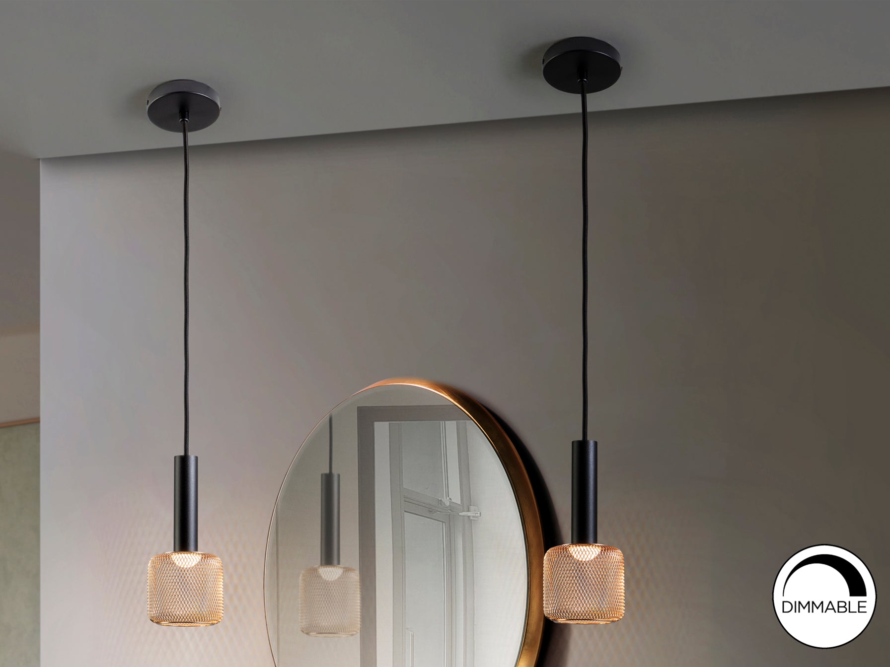 Lámpara colgante Sincro 175265 negro y oro de Schuller para comedor o salón, con diseño moderno, LED y acrílico.