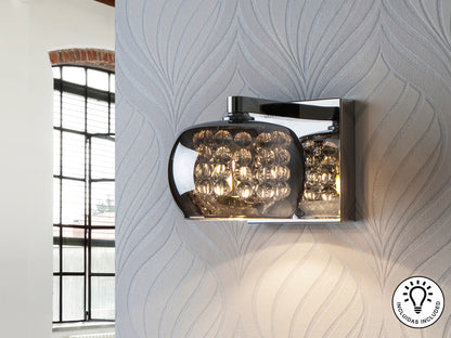 Aplique Arián 1L Brillo Schuller: Lámpara de pared moderna con cristal, iluminación LED G9 para decoración e iluminación interior elegante (IP20)