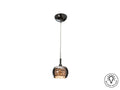 Lámpara colgante Arián de acero con brillo espejado para comedor o salón, diseño moderno con cristal y luz G9, ideal para decoración glam.
