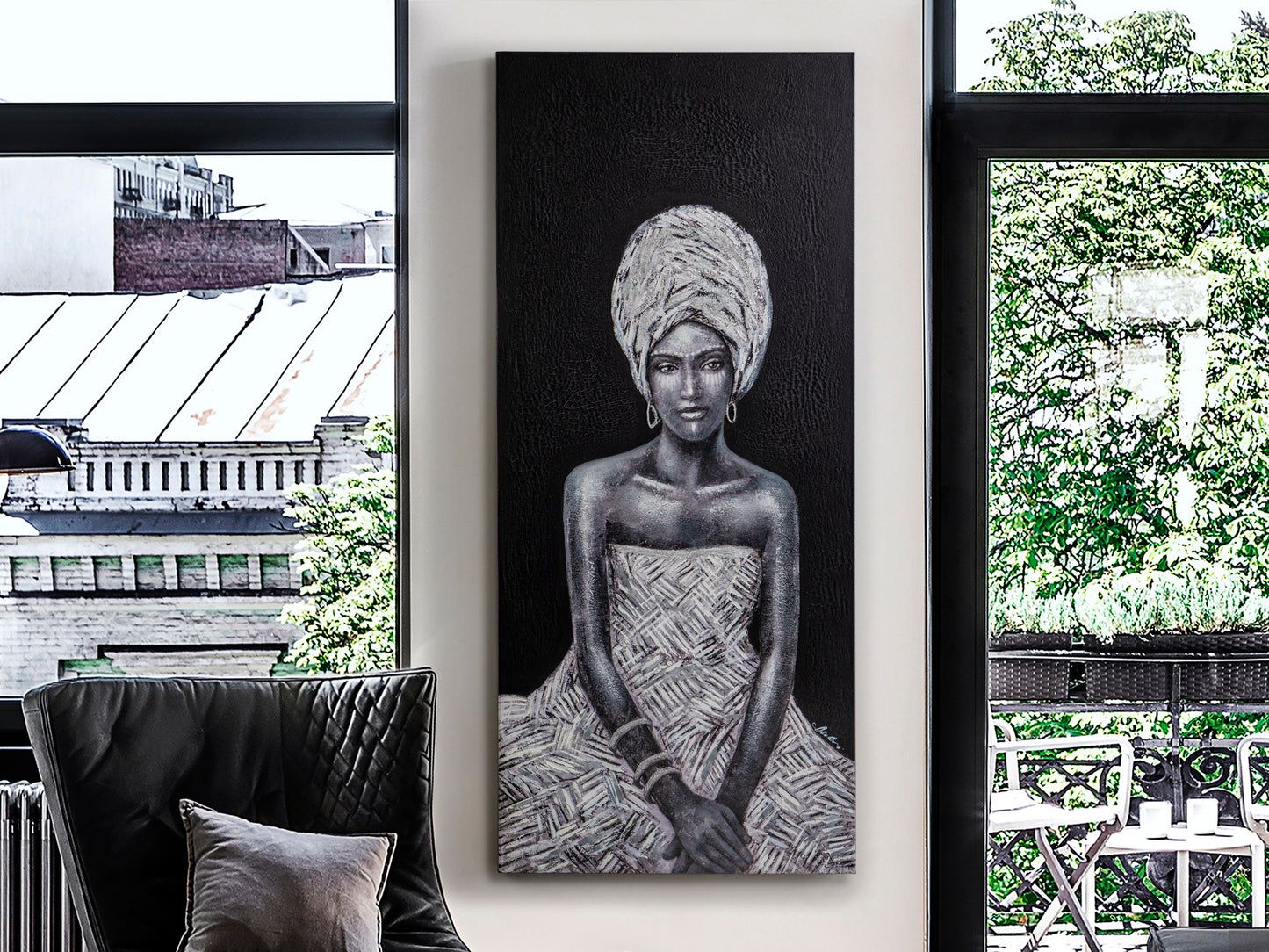 Cuadro acrílico Johari 70x160 de Schuller (207423) - Arte abstracto moderno para decoración del hogar. Pintura Johari en lienzo con bastidor de madera, ideal como cuadro grande de arte contemporáneo (70cm x 160cm).