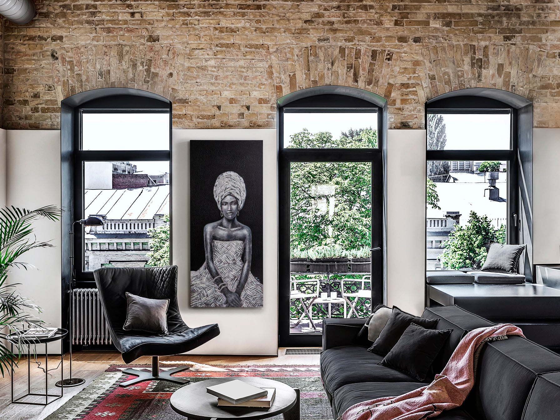 Cuadro acrílico Johari 70x160 de Schuller | Arte abstracto moderno para decoración del hogar | Obra de arte en lienzo (207423)