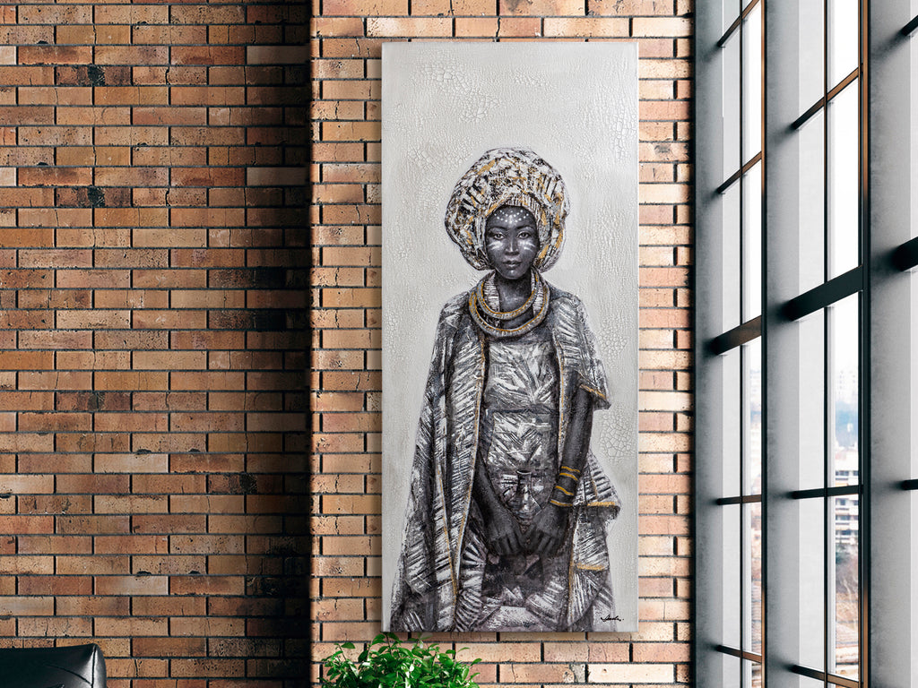 Pintura acrílica Kisai 70x160 de Schuller, arte abstracto en lienzo, ideal para la decoración moderna de salones y dormitorios. Cuadro grande de la colección Kisai.